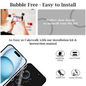 Privacy Tempered Glass Screen Guard Protector compatible with iPhone 15 Edge to Edge Coverage full body covered 