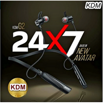 KDM wireless Bluetooth neckband HD sound quality platinum series up to music time 36HRS KDM-G2 24X7 TYPE -c charging cable 
