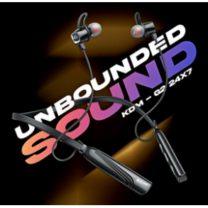 KDM wireless Bluetooth neckband HD sound quality platinum series up to music time 36HRS KDM-G2 24X7 TYPE -c charging cable 