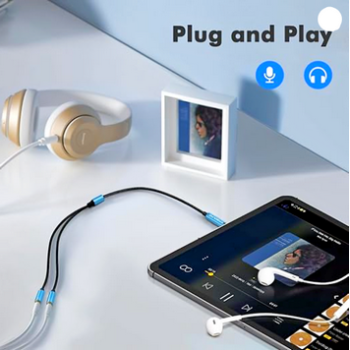 troops Audio Cable 0.2 m 3.5mm Audio Stereo Y Splitter Cable 3.5mm Male to 2 Port 3.5mm Female TP-7036 compatible with Earphone, Headset Splitter Adapter, Compatible for iPhone, Samsung,  Tablets, , 