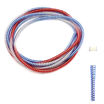 Cable Protector Cord Protector for Pets Headphone Saver Spiral Cable Wrap Strain Relief, Cord Sleeve for Phone Cable USB Date Cable, 60 inches