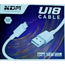 KDM Fast Charging USB Type-C Cable Fast Charging high-quality fast U18 Fast charger data transfer