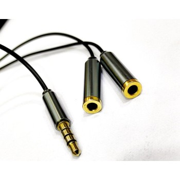 troops Audio Cable 0.2 m 3.5mm Audio Stereo Y Splitter Cable 3.5mm Male to 2 Port 3.5mm Female TP-7036 compatible with Earphone, Headset Splitter Adapter, Compatible for iPhone, Samsung,  Tablets, , 