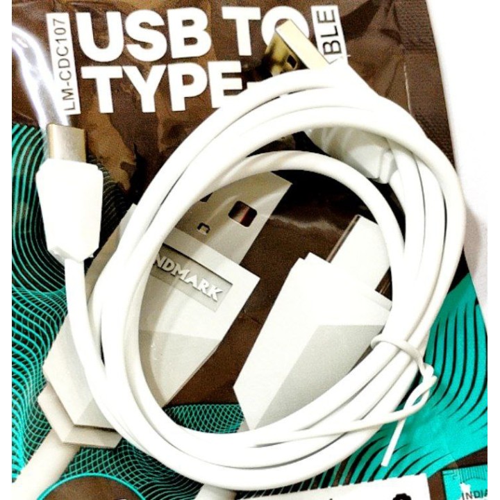 landmark plus USB charging cable type-usb to type-c fast charging cable 2.1A fast cable data transfer for LM-CDC107 cable           