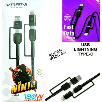 varni ninja fast charging data cable for ninja 2+2 with 180W FAST super vooc 3.0