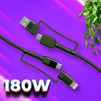 varni ninja fast charging data cable for ninja 2+2 with 180W FAST super vooc 3.0