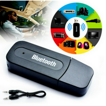 Wireless Bluetooth Music Receiver 3.5 mm Audio Music Receiver for Speaker Car AUX Adapter compatible with iPhone, Android, Laptop, PC.