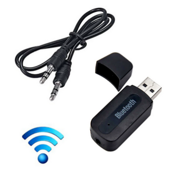 Wireless Bluetooth Music Receiver 3.5 mm Audio Music Receiver for Speaker Car AUX Adapter compatible with iPhone, Android, Laptop, PC.
