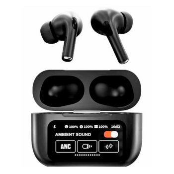 Digital Air Pods Pro TWS wireless Bluetooth earbuds Headset with Touch Display Airpods Pro TWS ANC Working Wallpaper Change  Time Display  Charging Display