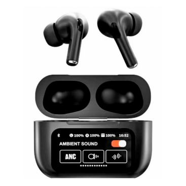 Digital Air Pods Pro TWS wireless Bluetooth earbuds Headset with Touch Display Airpods Pro TWS ANC Working Wallpaper Change  Time Display  Charging Display