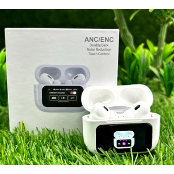 Digital Air Pods Pro TWS wireless Bluetooth earbuds Headset with Touch Display Airpods Pro TWS ANC Working Wallpaper Change  Time Display  Charging Display