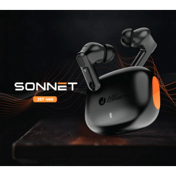 SONNET JUST CORSECA bluetooth wireless ear buds HD sound quality QUAD MIC ENC high quality up to 42 hours playtime for JST460