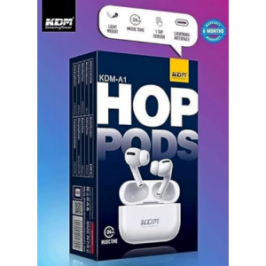 KDM wireless Bluetooth EarPods HD sound audio quality HOP PODS and with silicone cover case charging type lightning cable KDM-A1