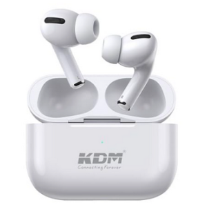 KDM wireless Bluetooth EarPods HD sound audio quality HOP PODS and with silicone cover case charging type lightning cable KDM-A1