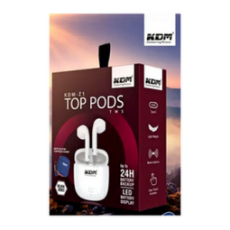 KDM wireless Bluetooth earbuds top pods TWS kdm-Z 1 charging type-c, standby time 200hours music time up to 6 hours. high-quality pods