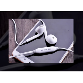 OPPO High Sound audio Earphones Noise Isolating White Wired Headset 0.33mm Jack With Mic (White, In the Ear)