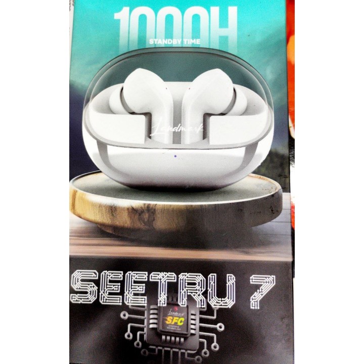 Landmark plus SEETRU 7 wireless Bluetooth earbuds high-quality HD sound audio LM-BS309 charging cable type- c compatible with devices 