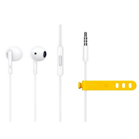 Realme classic Wired Earphones with HD SOUND microphone Wired Headset (White, In the Ear)
