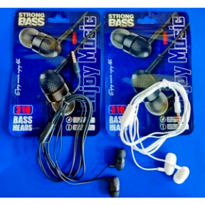STRONG BASS earphone wired super extra bass high-quality one button microphone compatible with smartphone, laptop BASS HEADS 310  
