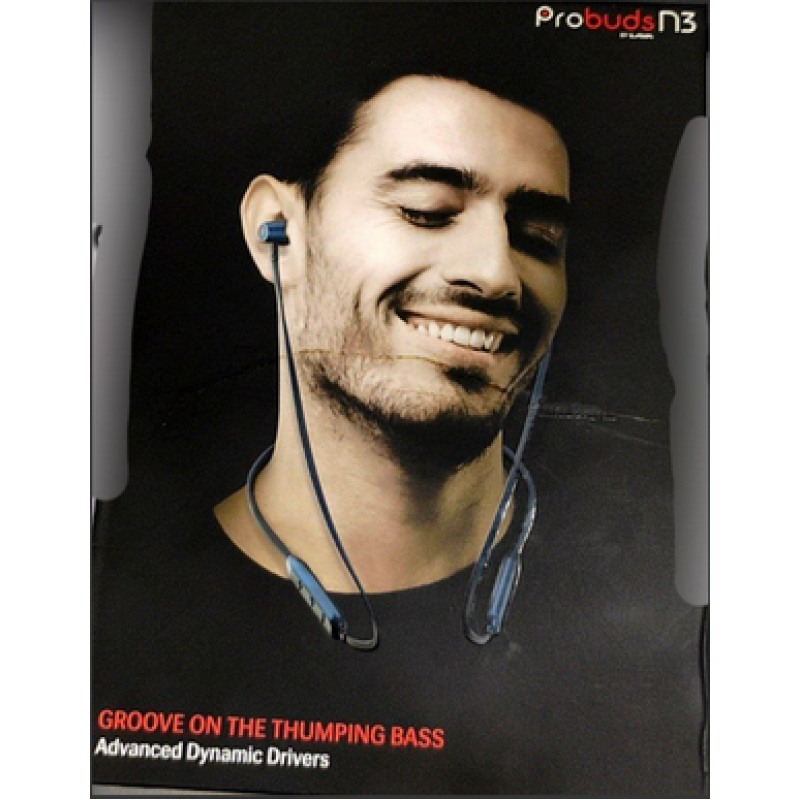 PROBUDS N3 Wireless in Ear Earphones with Mic Long Lasting Battery Dual Pairing & Quick Charge (Black) HD sound high-quality nackband