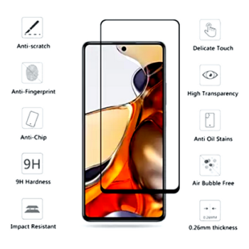 Tempered glass screen protector high- quality HD clarity full curved compatible with INFINIX HOT 10/ HOT 12/ HOT 12 PLAY  transparent  
