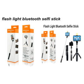 Bluetooth wireless Selfie Sticks with Remote and Selfie Light for Smartphones with Adjustable Clamp R1S