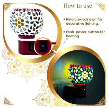 Kapoor Dani electric Kapoor dani  Aroma Burner with Night Lamp Switch Design On The Kapoor dani 