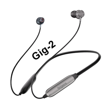 fingers wireless Bluetooth neckband earphone intelligent voice assistant , massive 50 HOUR playback time Built-in Mic with Surround Noise Cancellation SNC™  fingers-Gig2