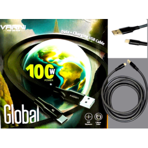 VARNI data charging cable GLOBAL cable fast cable 100W power USB cable USB to type-C high- quality flexible cable 2 meters cable