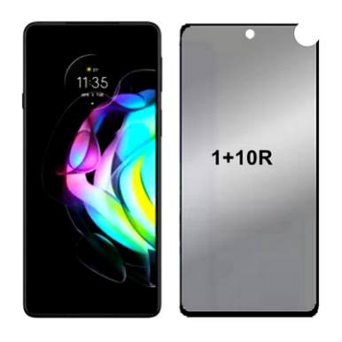 privacy Tempered Glass HD clarity Fingerprint Unlock Anti-Spy Edge to Edge Screen Protector Guard compatible with 1+ 10R 