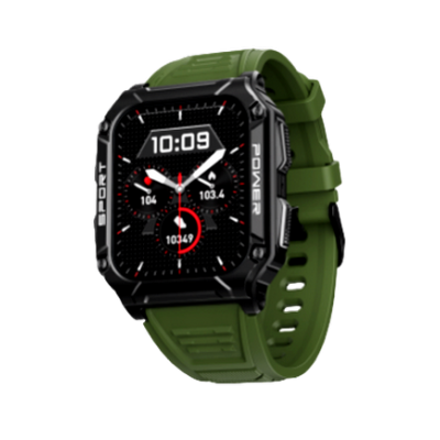 Boat Wave Armour 2 Smartwatch with Bluetooth Calling, 1.96" HD Display, 100+ Sports Mode, Up to 25 Days Battery Teal Green