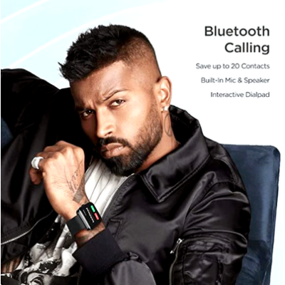 boat Wave Leap Call Premium Bluetooth Calling Smartwatch with 1.83" (4.64 cm) HD Display, 100+ Sports Modes, 10 Days Of Battery Life Active Black