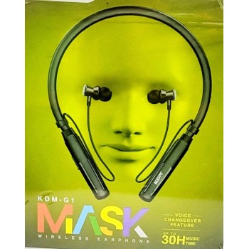 Wireless BLUETOOTH neckband earphone KDM HD sound audio quality up to 30H MUSIC TIME AND 3 TYPE VOICE CHANGES  FEATURE KDM-G1