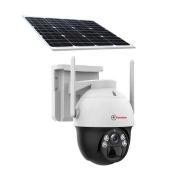 Trueview 4MP 4G Solar Mini Pan-Tilt Camera CCTV Security Camera with Built-in high-sensitivity MIC and speaker, support two-way audio