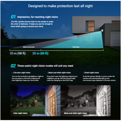 EZVIZ H8C 4G 2K Pan Tilt Camera security camera with wireless camera, Color Night Vision, Two Way Talk,  AI Powered Human Detection, Weatherproof Design All SIM Support Wi-Fi Security Camera 