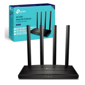 Tp link wi-fi Router full gigabit  wifi AC1200 Archer C6 mesh wifi speed up to 867 Mbps at 5 GHz and 400 Mbps at 2.4 GHz band with access point mode 