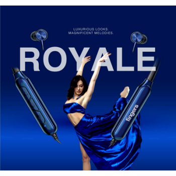 FINGERS FC-Royale Bluetooth Wireless Neckband in Ear Earphones with Built in Mic (Royal Blue) spectacular playback 20hours 