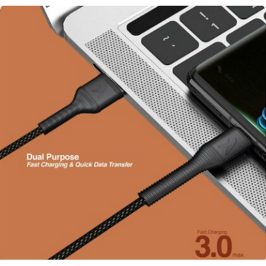 superior quality cable finger full copper cable Rugg twist-C01 USB to C-type cable fast charging support compatible with Samsung