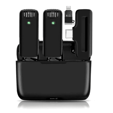 Wireless microphone professional-grade audio with noise reduction for interviews, YouTube, vlogs 
